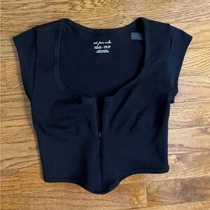 Black Cropped Top